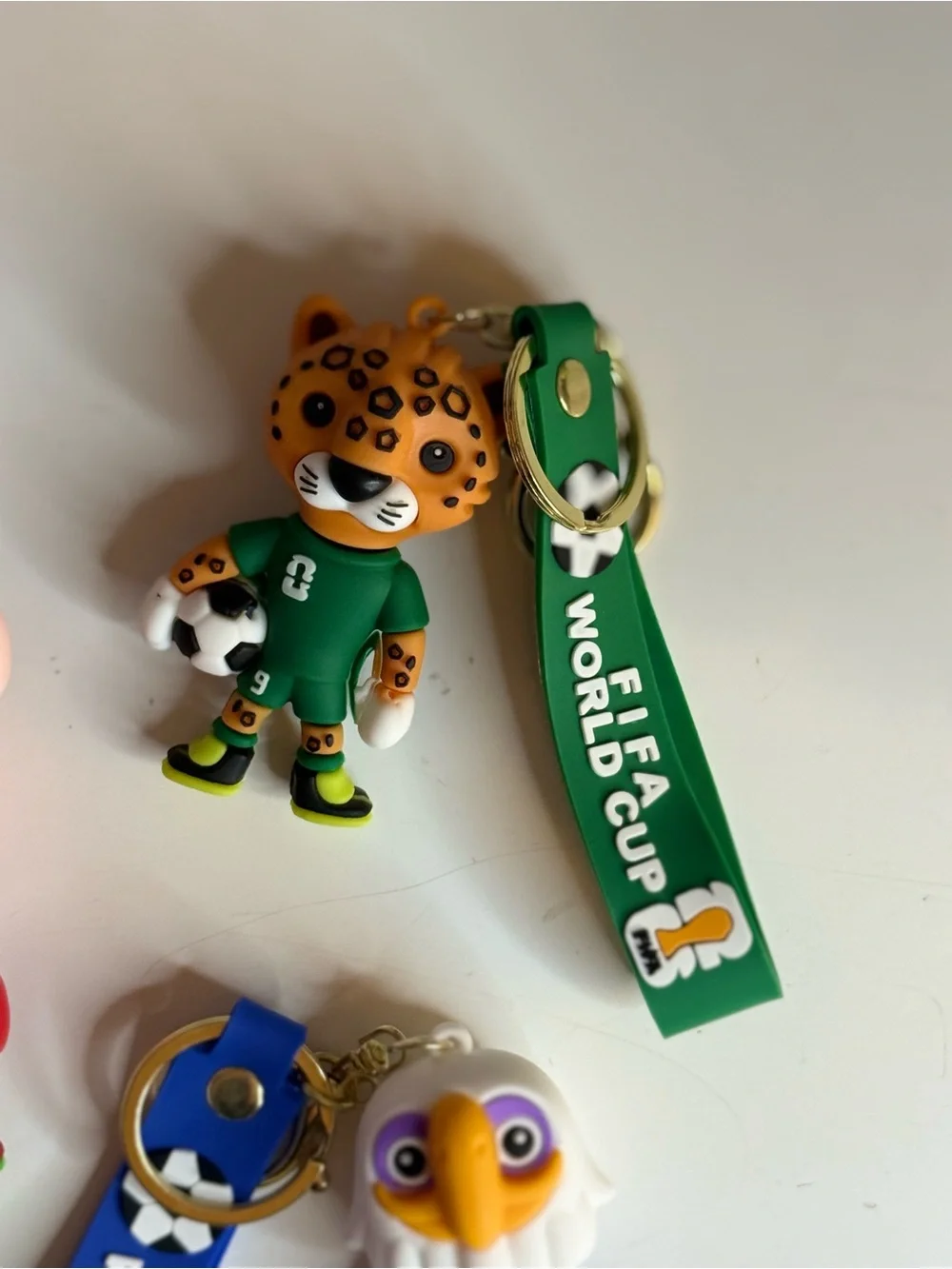 FIFA Mascot Keychain - Green, Red, Blue, Yellow Options